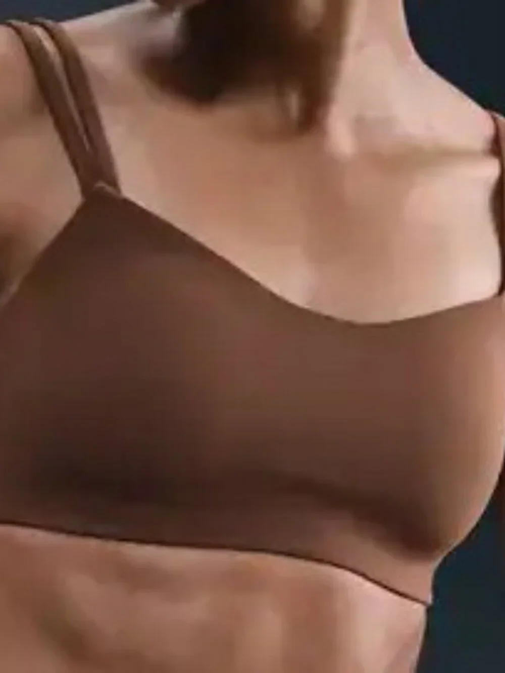 NIKE Zenvy Strappy Light Support Padded Sports Bra in Brown Sz LARGE